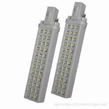 G23 LED Bulb Light with 60pcs 3528 SMD LED, White and Warm White, Frosted PC Reflector